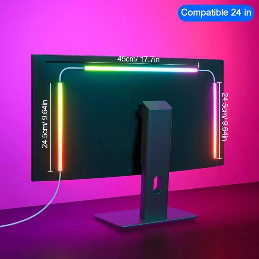 RGBIC LED Strip Lights for PC Setup with Music Sync – USB Backlight for Monitor & Desk Gaming